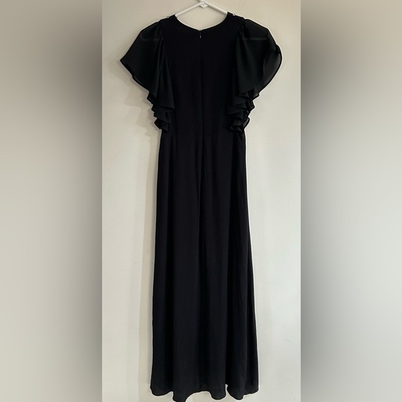 Stone Cold Fox Evelyn Dress Size 2 Black Wedding Guest Maxi Plunging Revolve - Picture 5 of 13